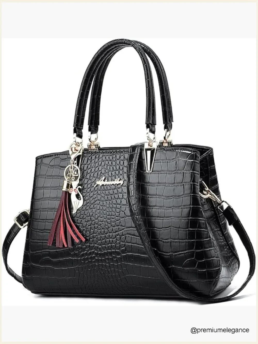 Designer Satchel Messenger Tote Shoulder Bag PU Leather